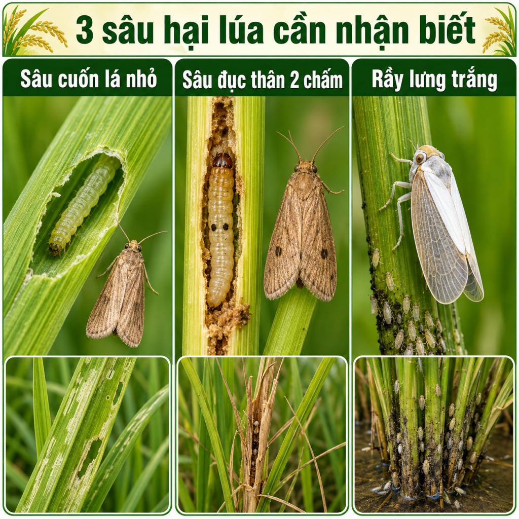 sâu hại lúa tháng 8-2